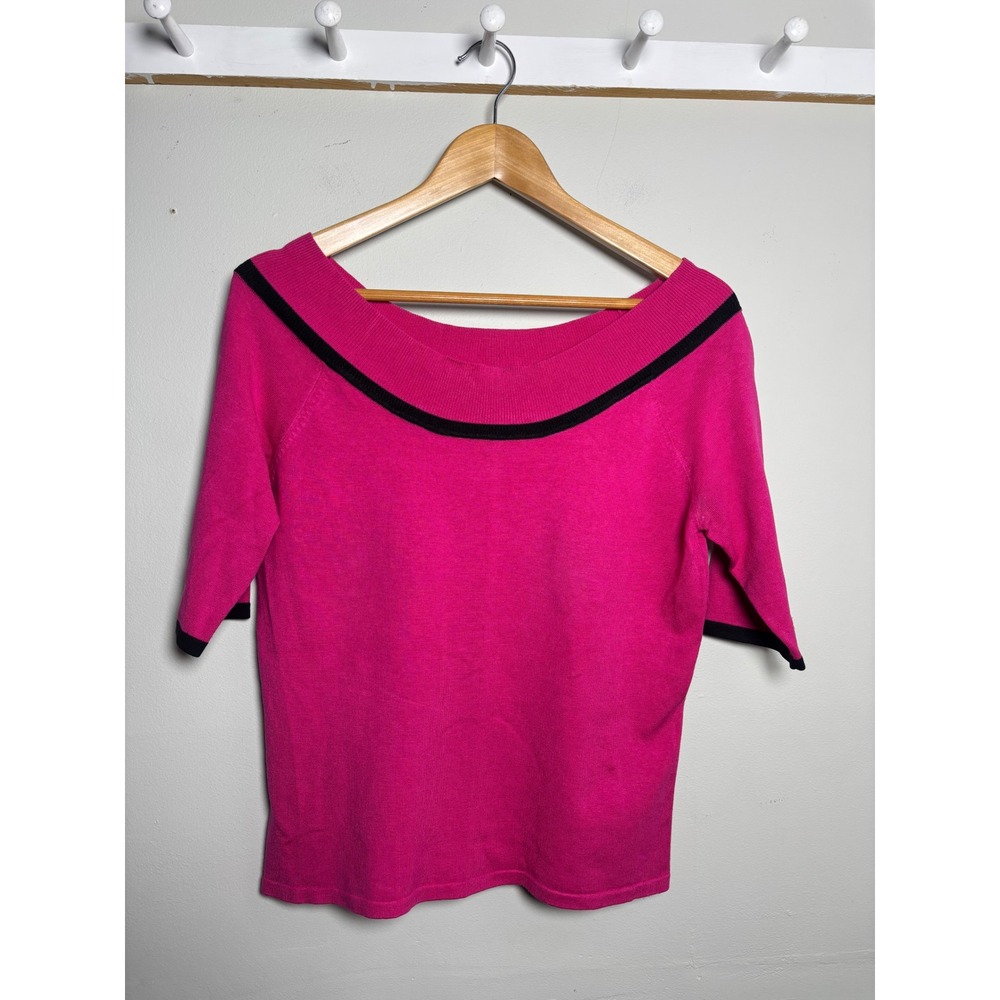 World Republic Pink Silk Blend Scoop Neck Top Womens Small